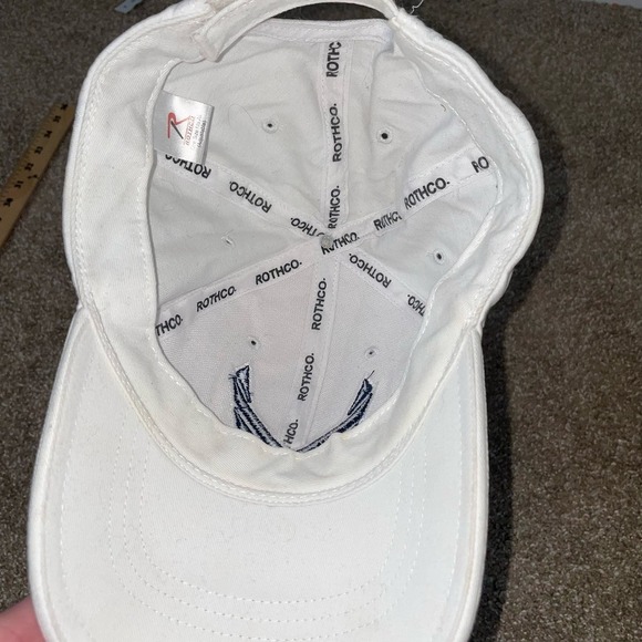 Women's Air Force cap hat baseball white blue blinged rhinestone adjustable - Picture 3 of 4